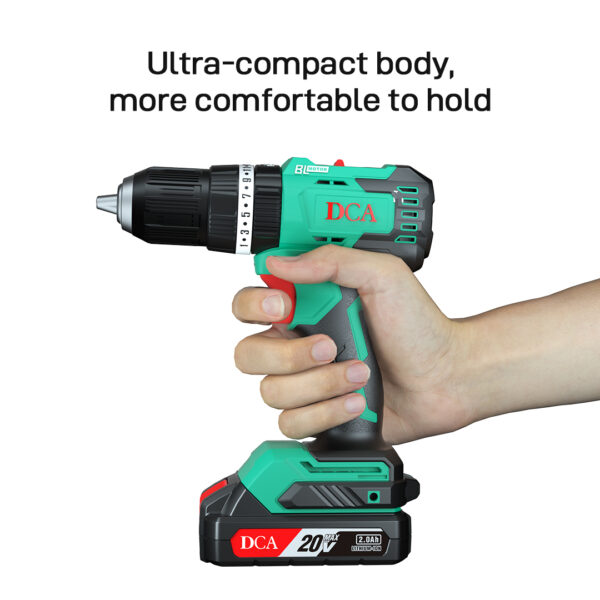 20V 13mm Cordless Brushless Driver Drill Kit With 4.0Ah*2 & Charger