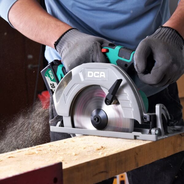 DCA 20V Cordless Brushless Circular Saw Kit 185mm With 4.0Ah*2 & Charger