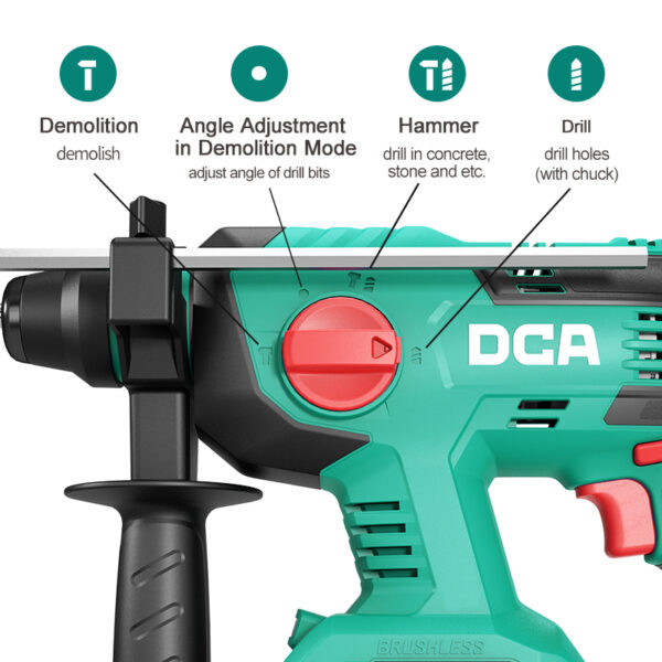 DCA 20V Cordless Brushless Rotary Hammer 2.1J (Tool Only)